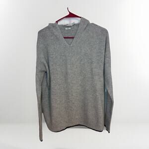 Vintage Vineyard Vines Men's Sweater Medium Grey Navy Trim 100% Cashmere Hoodie